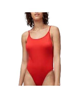 ARITZIA TNA 90's Cosumel Ribbed Red Bodysuit Size  S